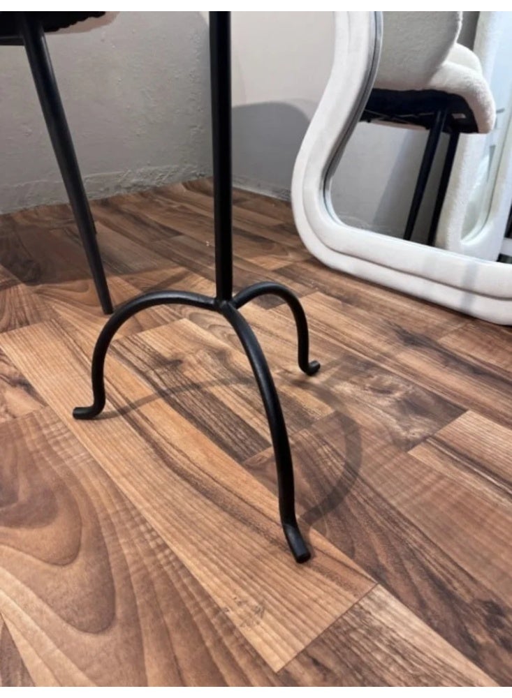 متجر نايس مبخرة استقبال حديد طويلة، حامل بخور مودرن أسود، مبخرة فخمة للمداخل والمجالس. - Image 2